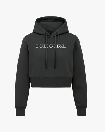Cropped Moletom ''ICEGIRL'' - Chumbo