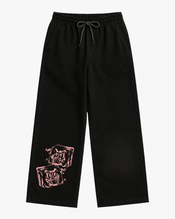 Pants Oversized "ICEWORLD" - Black