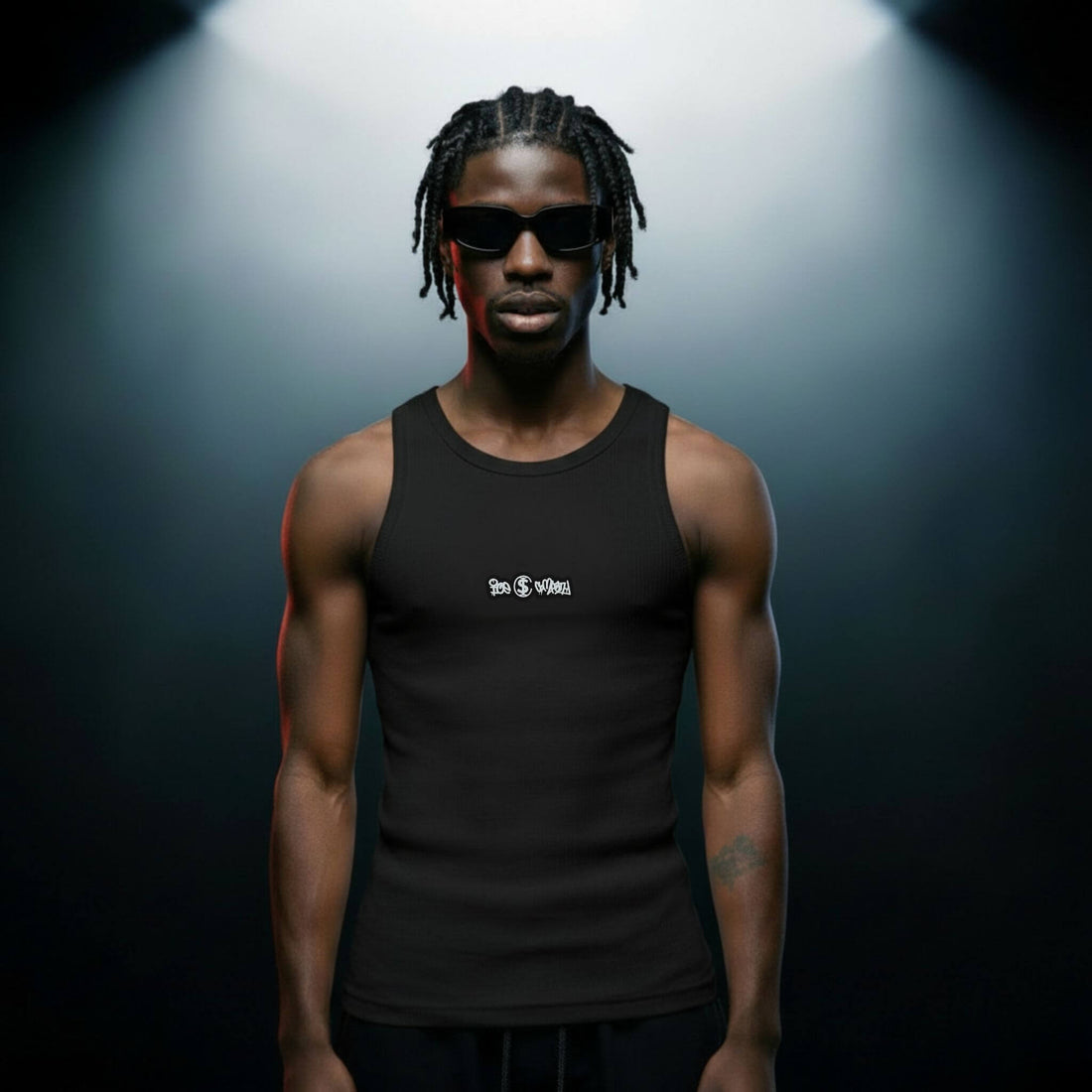 Regata Canelada "LOGO" - Preta