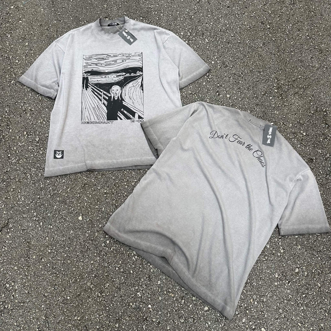 Tee Oversized  “EXISTENCE” - Cinza