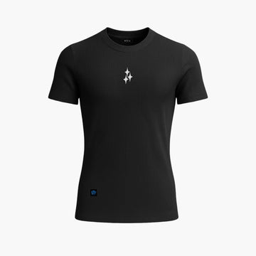 Camiseta Canelada "ASTRA" - Preta
