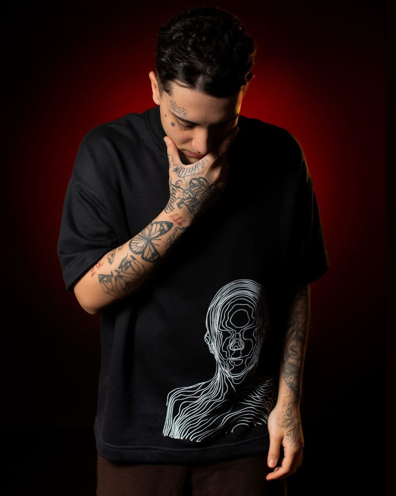 Tee "MIDNIGHT MYSTERIES" (oversized premium) - Black