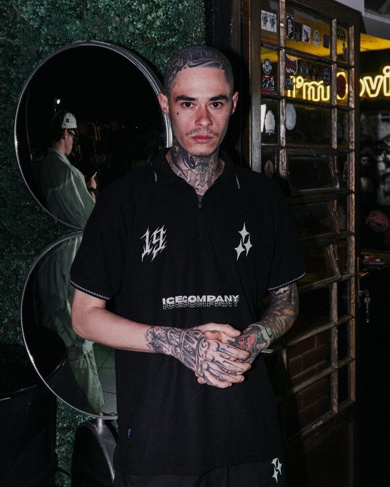 Polo Piquet “FUTURE” - Preta / Cinza