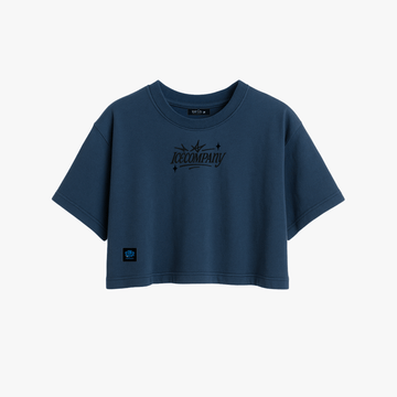 Tee Over Cropped "ASCDV" - Azul